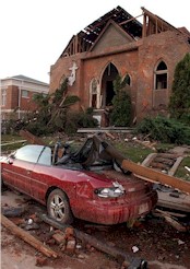 Tornadoes can damage houses, commercial property, or industrial property
