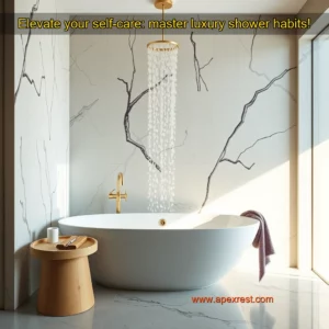 Artistic representation for Elevate your self-care: master luxury shower habits!