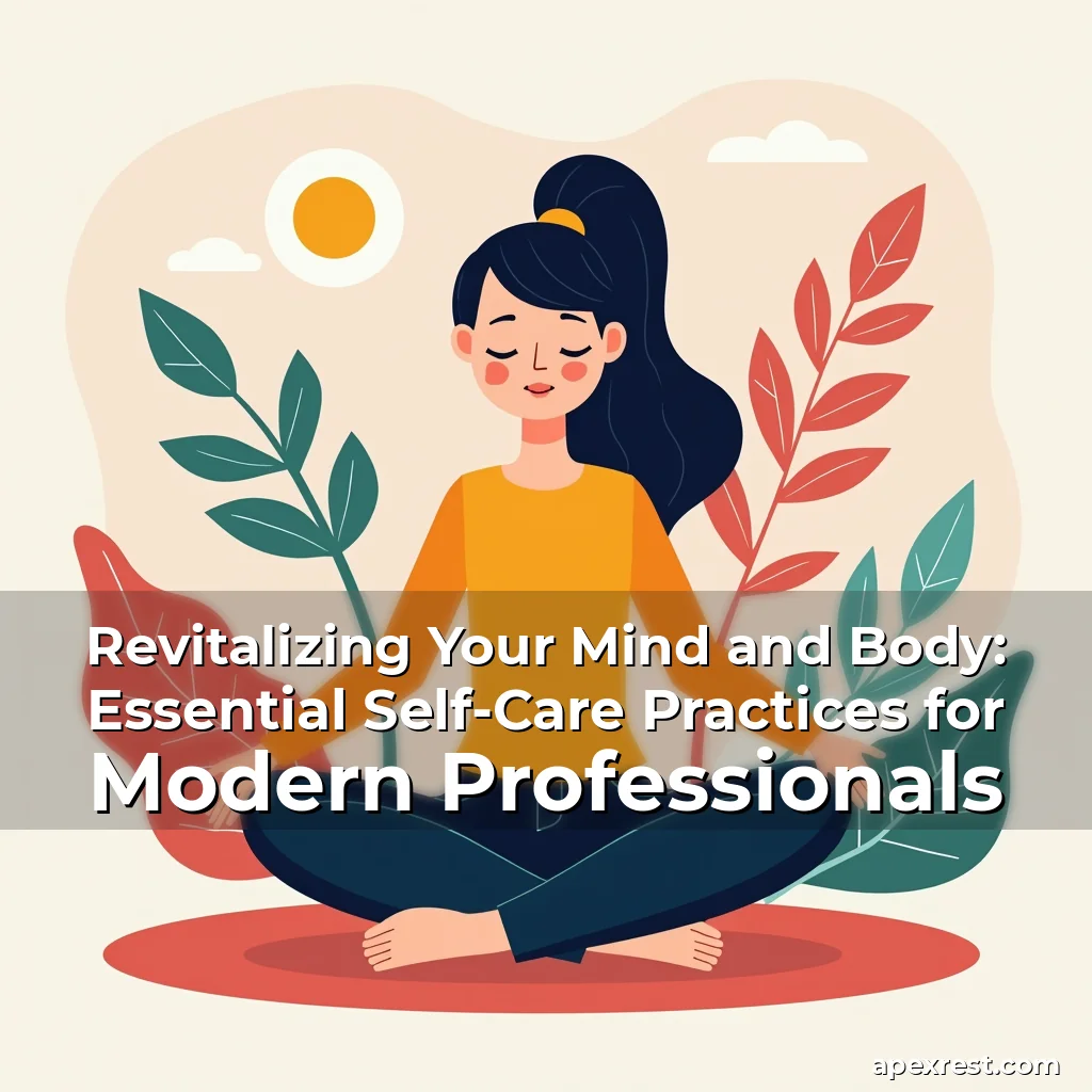 Artistic representation for Revitalizing Your Mind and Body: Essential Self-Care Practices for Modern Professionals