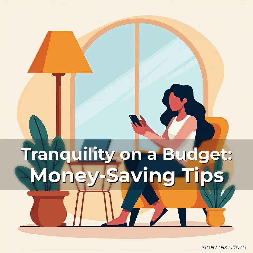 Artistic representation for Tranquility on a Budget: Money-Saving Tips