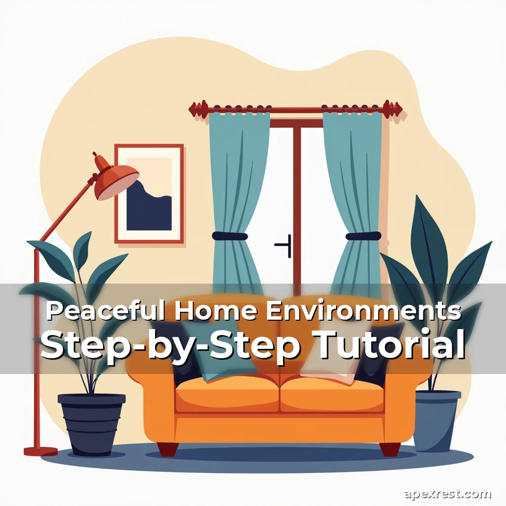 Artistic representation for Peaceful Home Environments Step-by-Step Tutorial