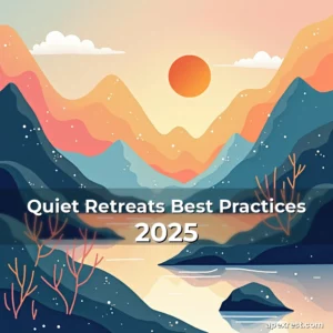 Artistic representation for Quiet Retreats Best Practices 2025