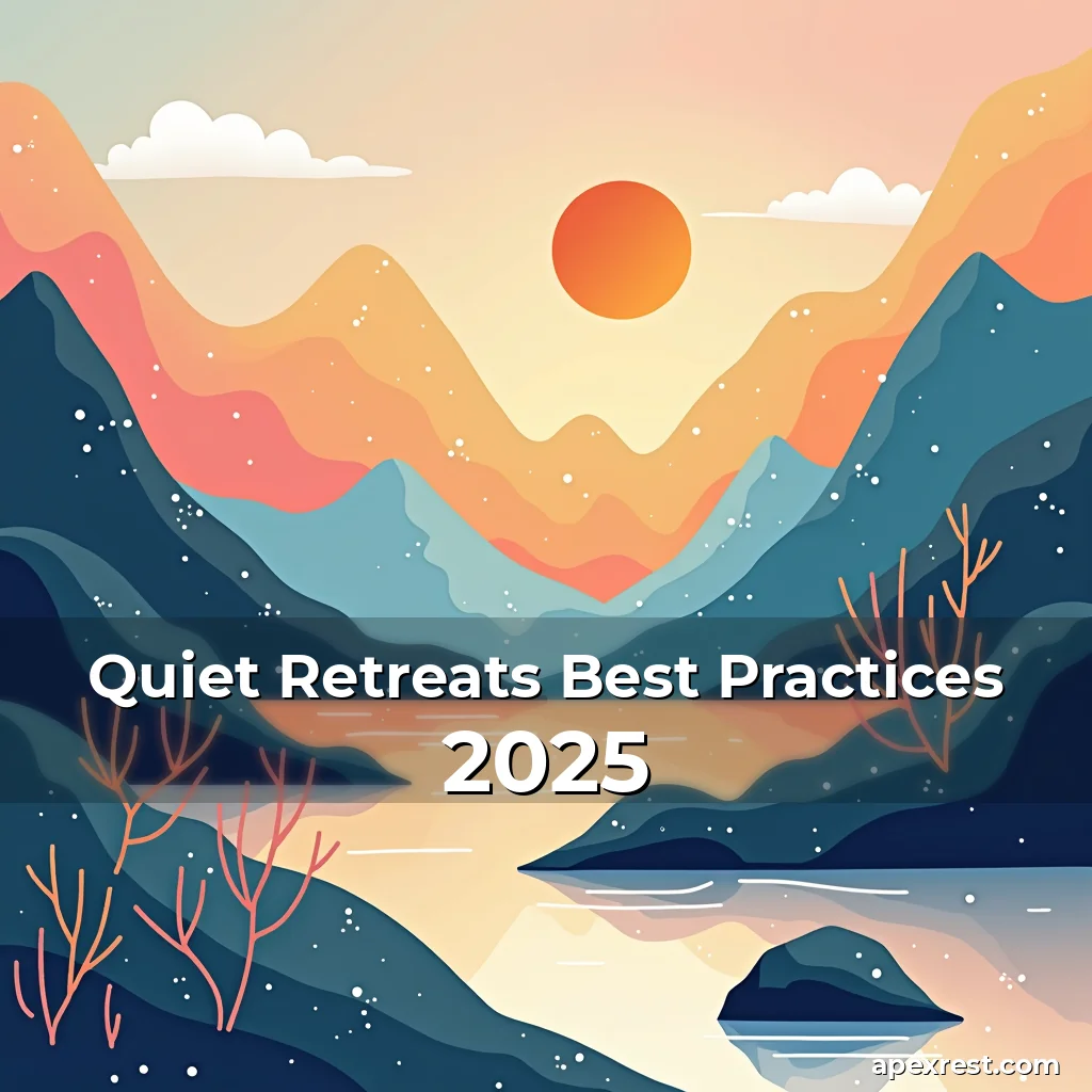 Artistic representation for Quiet Retreats Best Practices 2025