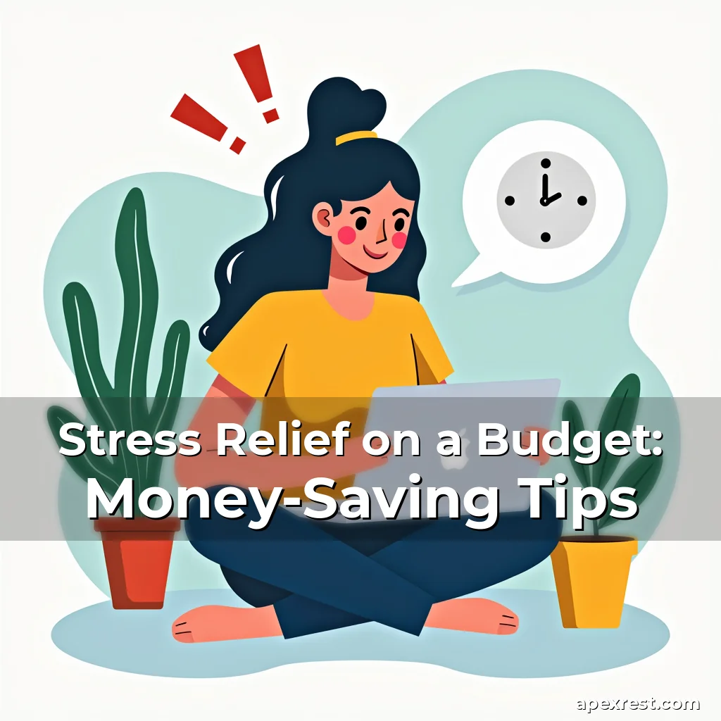 Artistic representation for Stress Relief on a Budget: Money-Saving Tips