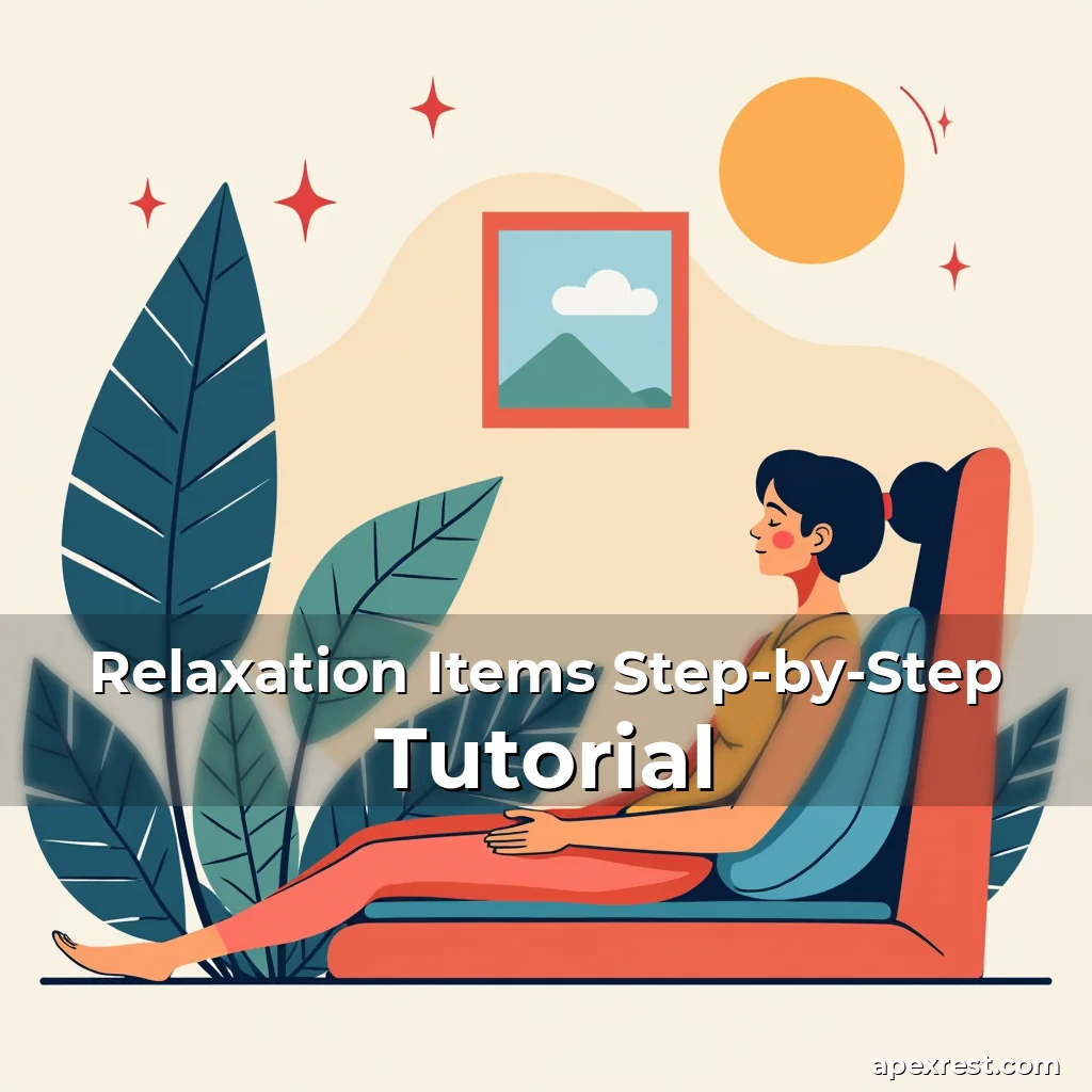Artistic representation for Relaxation Items Step-by-Step Tutorial