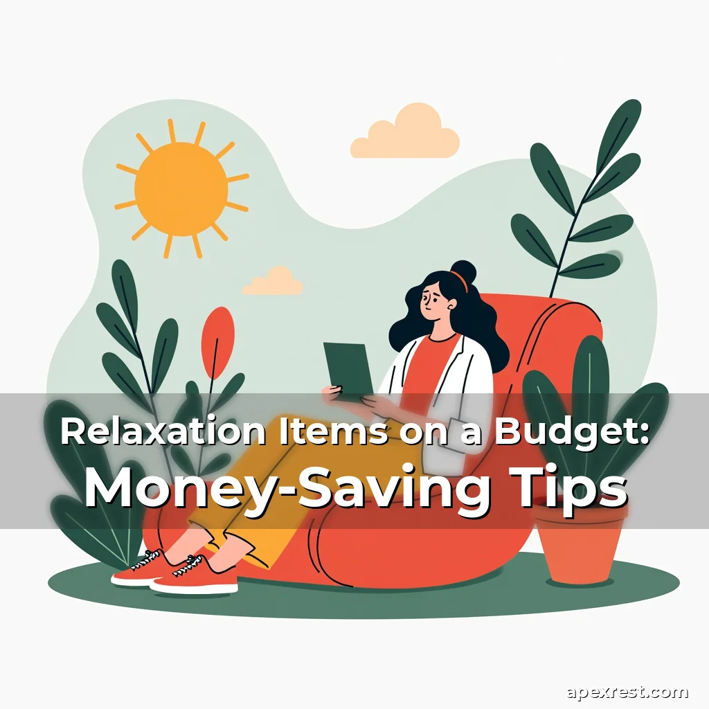 Artistic representation for Relaxation Items on a Budget: Money-Saving Tips