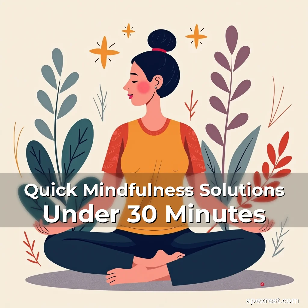 Artistic representation for Quick Mindfulness Solutions Under 30 Minutes