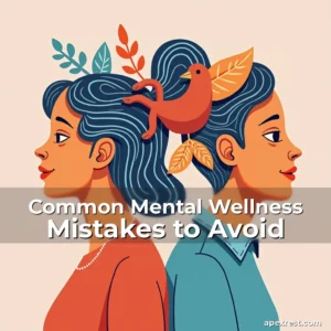 Artistic representation for Common Mental Wellness Mistakes to Avoid