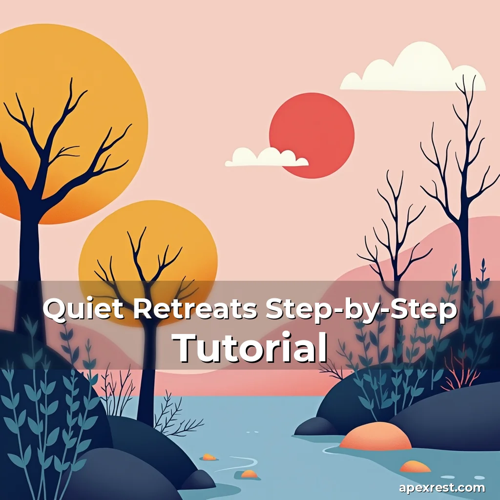Artistic representation for Quiet Retreats Step-by-Step Tutorial
