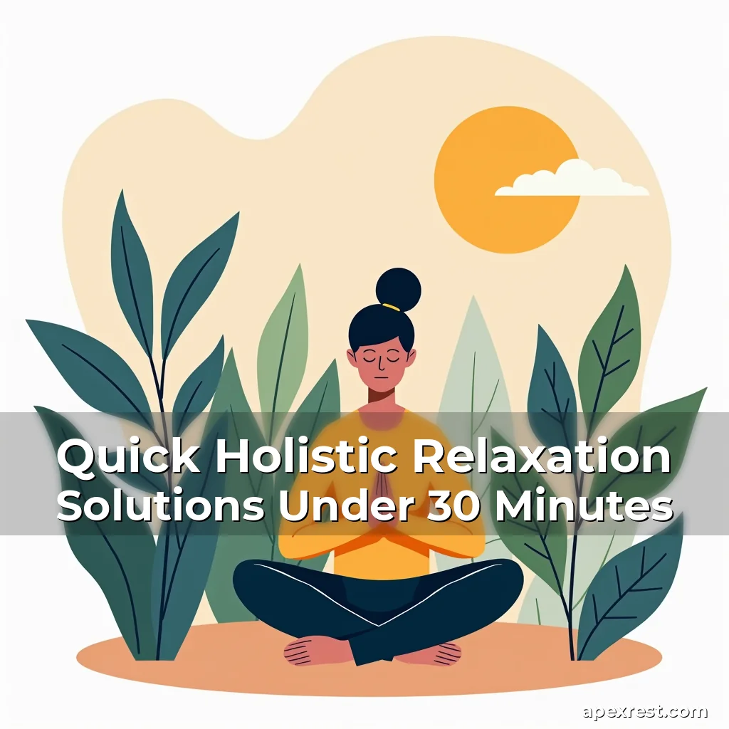 Artistic representation for Quick Holistic Relaxation Solutions Under 30 Minutes