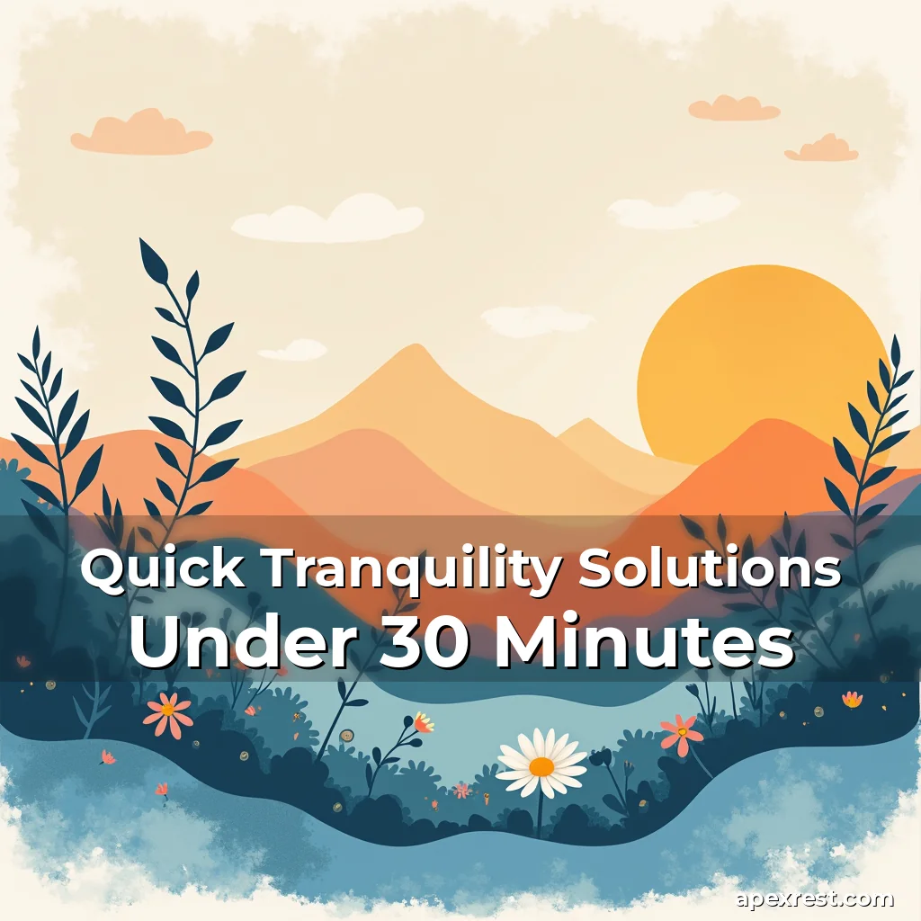 Artistic representation for Quick Tranquility Solutions Under 30 Minutes