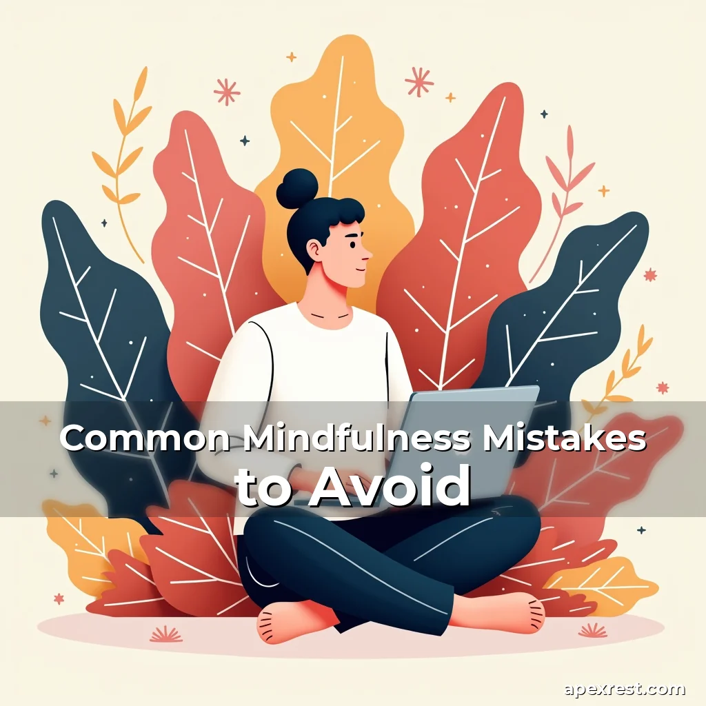 Artistic representation for Common Mindfulness Mistakes to Avoid