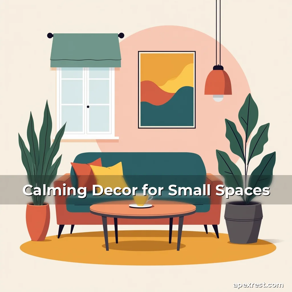 Artistic representation for Calming Decor for Small Spaces