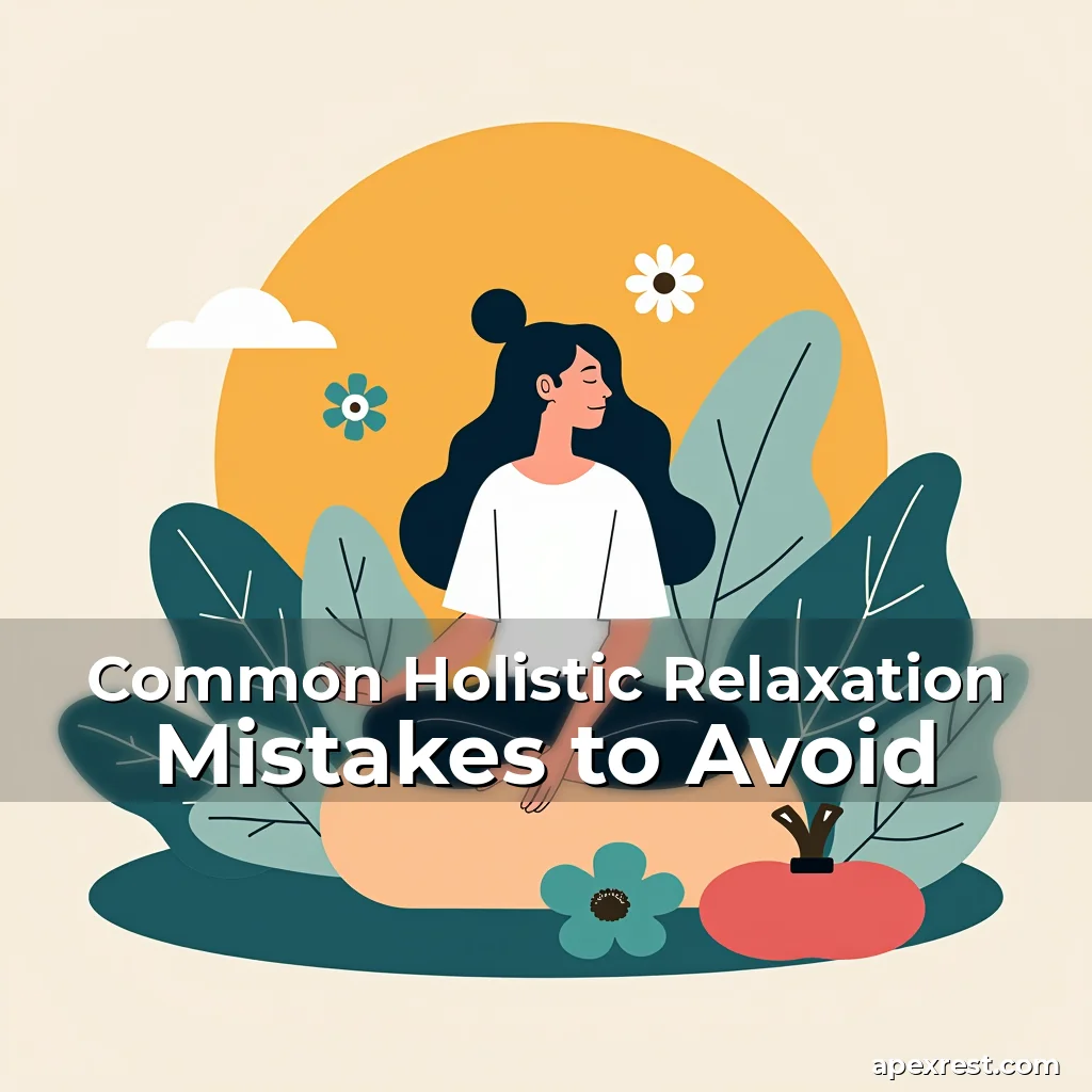 Artistic representation for Common Holistic Relaxation Mistakes to Avoid