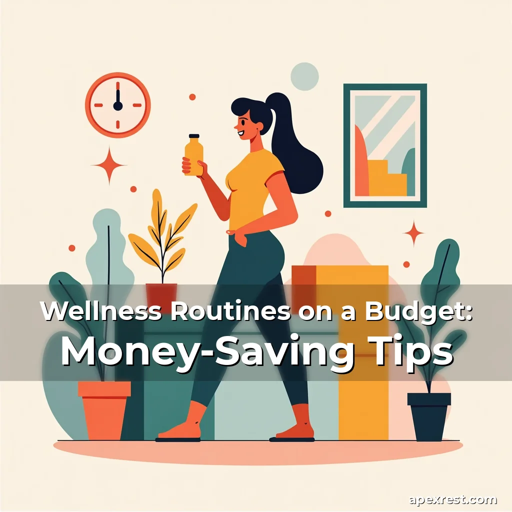 Artistic representation for Wellness Routines on a Budget: Money-Saving Tips