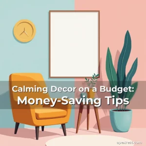 Artistic representation for Calming Decor on a Budget: Money-Saving Tips