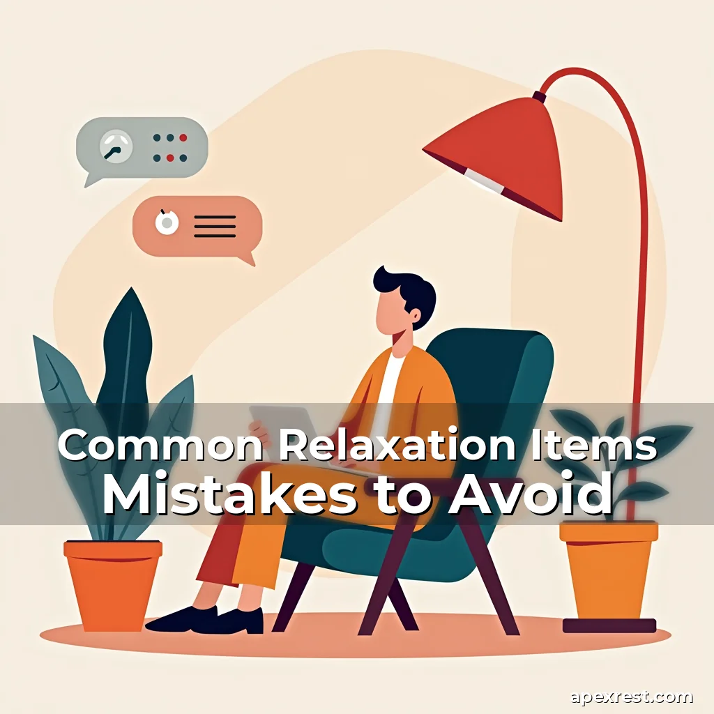 Artistic representation for Common Relaxation Items Mistakes to Avoid