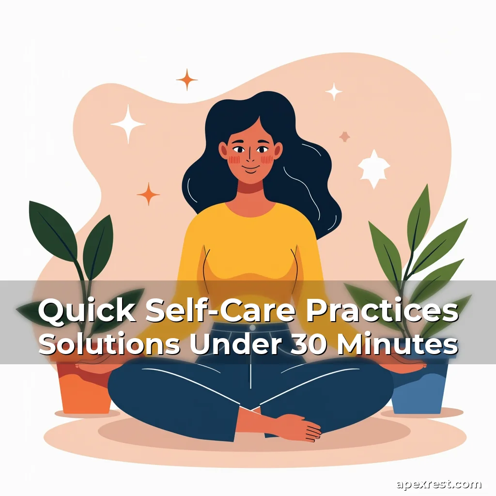 Artistic representation for Quick Self-Care Practices Solutions Under 30 Minutes