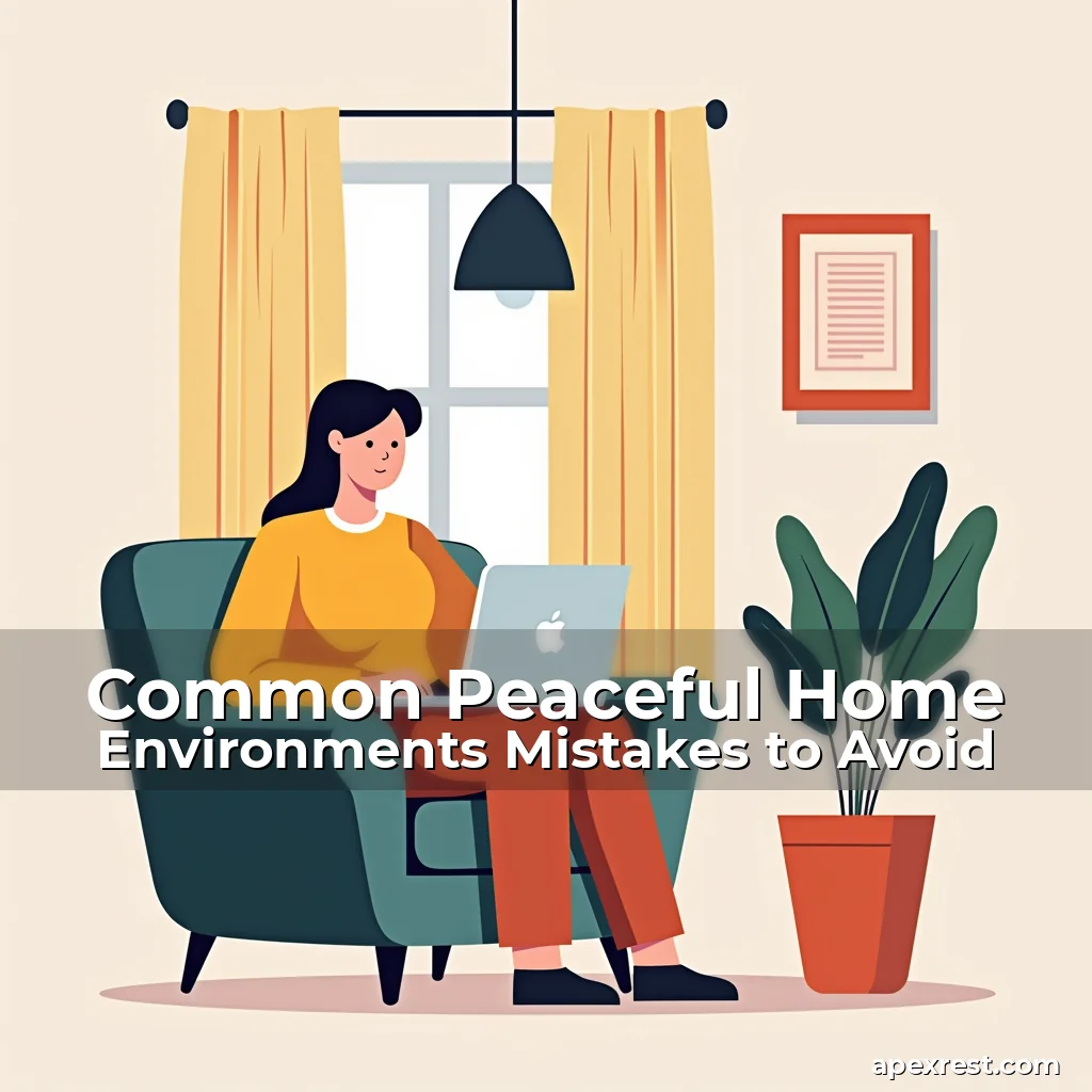 Artistic representation for Common Peaceful Home Environments Mistakes to Avoid